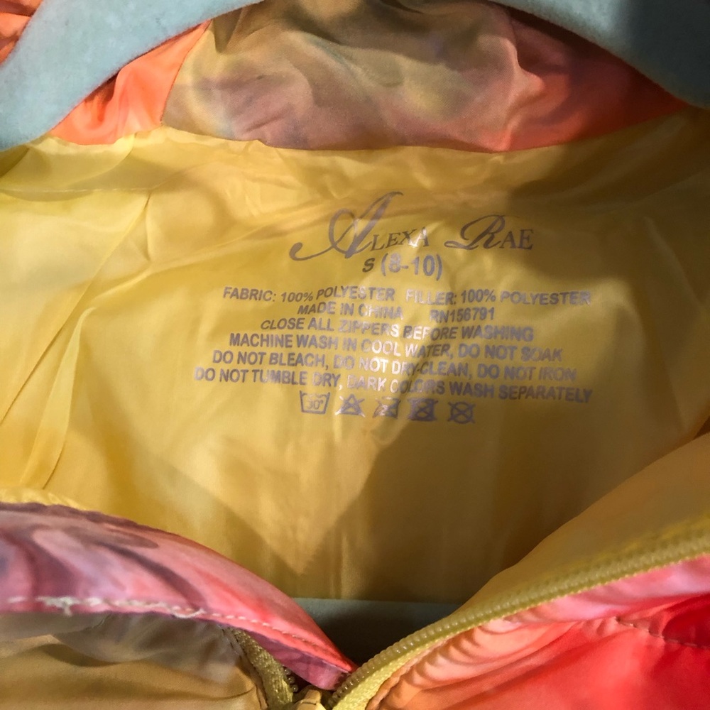Alexa Rae Vibrant Multicolor Kids Puffer Jacket - Picture 4 of 5